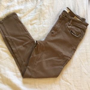 High rise Skinniest size 11 tan jeans